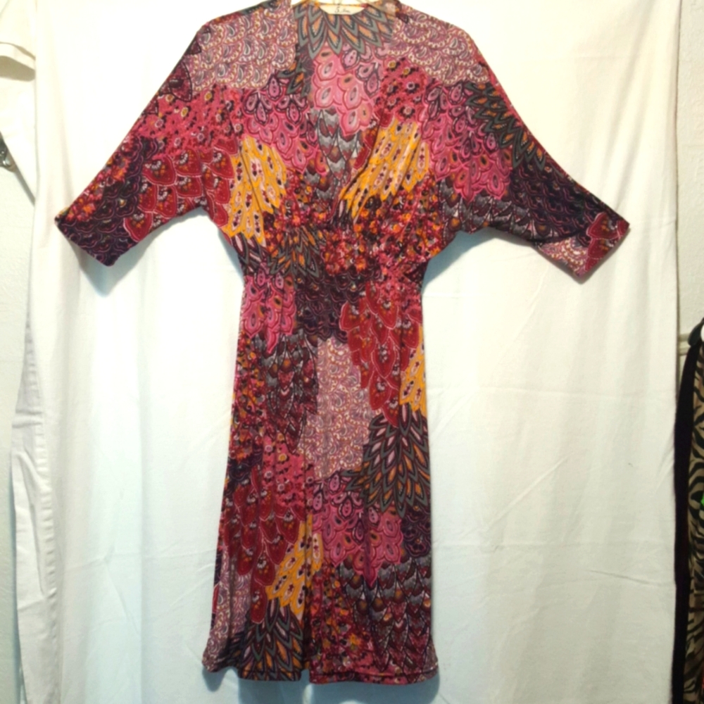 Dolman sleeve knit dress